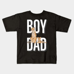 Boy dad tiger print Kids T-Shirt